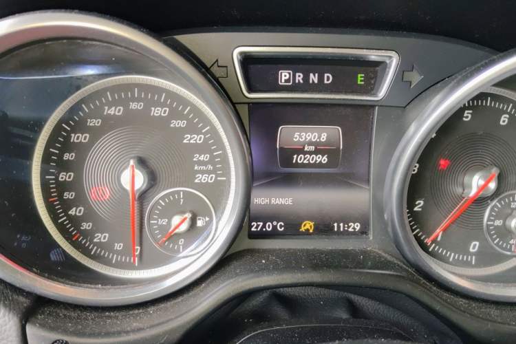 Used Mercedes-Benz G-Class  Odometer Close Up