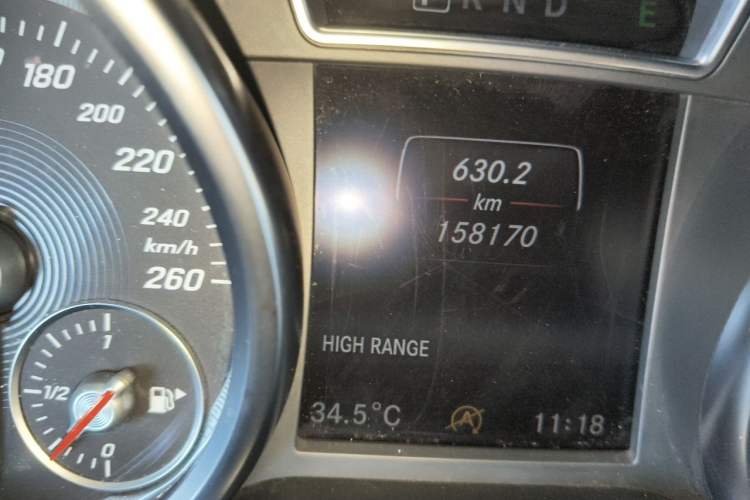 Used Mercedes-Benz G-Class 2017 G 350 d Odometer Close Up
