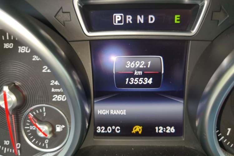 Used Mercedes-Benz G-Class 2017 G 350 d Odometer Close Up