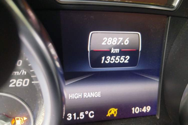 Used Mercedes-Benz G-Class  Odometer Close Up