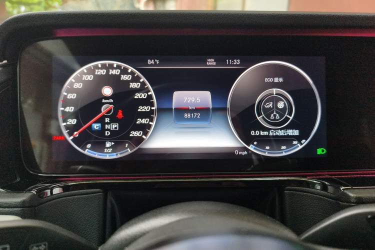 Used Mercedes-Benz G-Class  Odometer Close Up