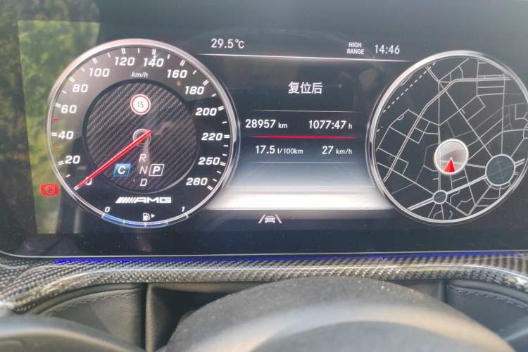 Used Mercedes-Benz G-Class  Odometer Close Up