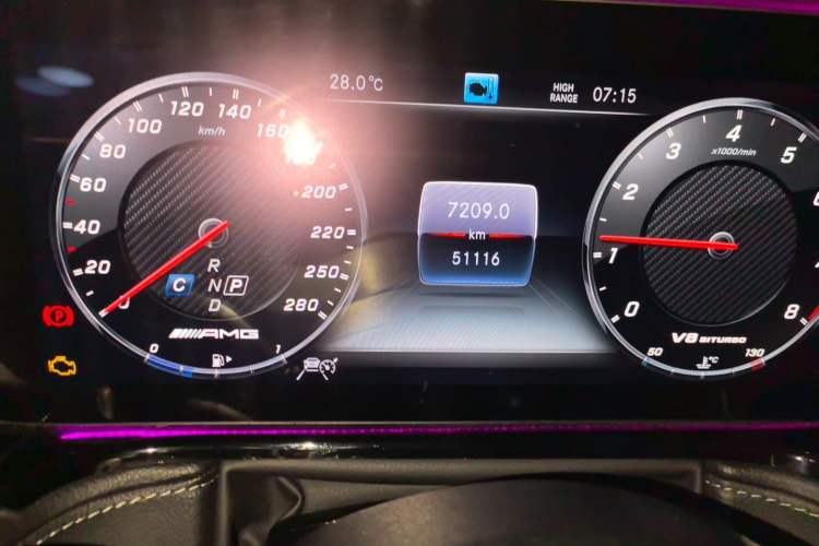 Used Mercedes-Benz G-Class AMG 2020 AMG G 63 Odometer Close Up