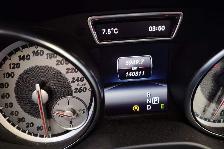 Used Mercedes-Benz GLA 2015 GLA 220 4MATIC Luxury Model Odometer Close Up