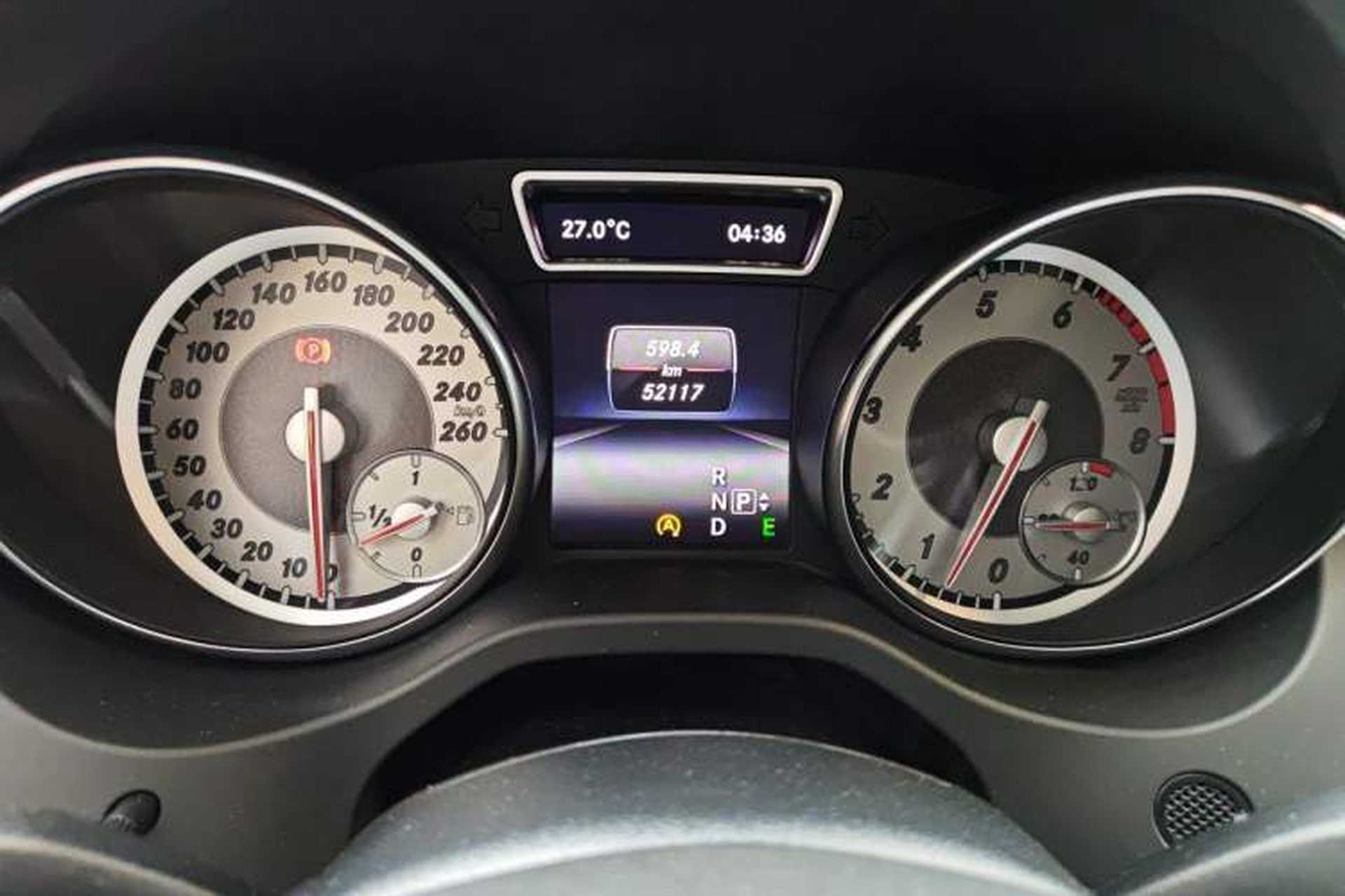 Used Mercedes-Benz GLA 2015 GLA 220 4MATIC Luxury Model Odometer Close Up