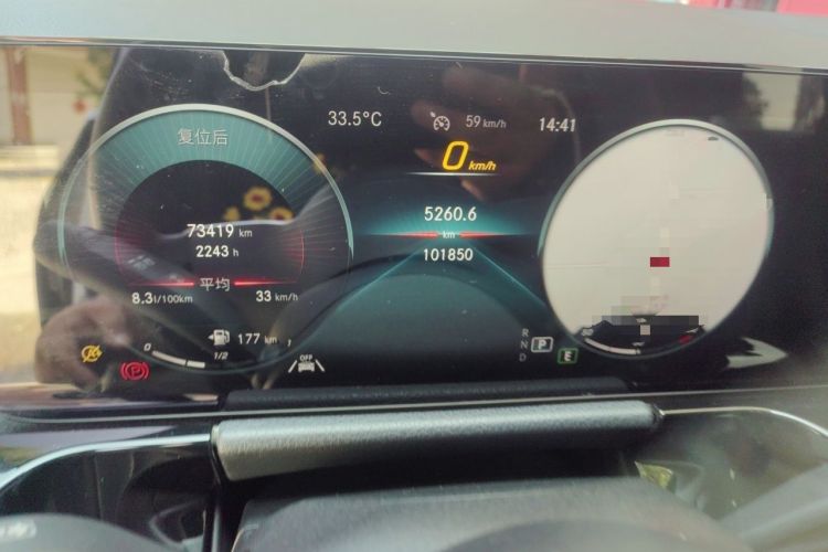 Used Mercedes-Benz GLA 2022 Facelifted GLA 200 Odometer Close Up