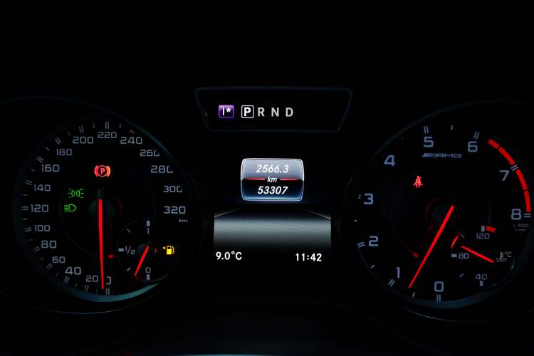 Used Mercedes-Benz GLA AMG 2016 AMG GLA 45 4MATIC Odometer Close Up
