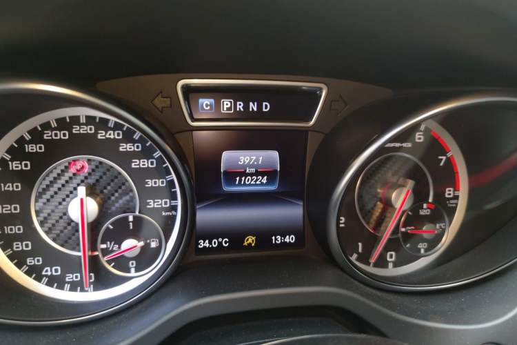 Used Mercedes-Benz GLA AMG 2016 AMG GLA 45 4MATIC Odometer Close Up