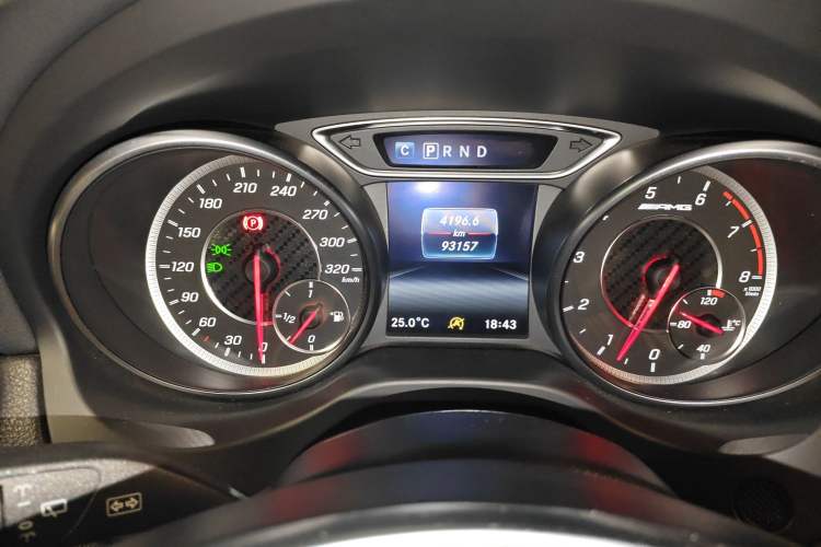 Used Mercedes-Benz GLA AMG 2017 AMG GLA 45 4MATIC Night Thunder Limited Edition Odometer Close Up