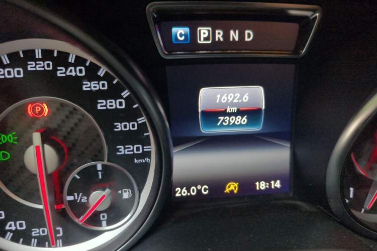 Used Mercedes-Benz GLA AMG 2017 AMG GLA 45 4MATIC Odometer Close Up