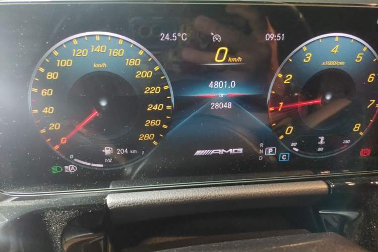 Used Mercedes-Benz GLA AMG 2021 AMG GLA 35 4MATIC Odometer Close Up