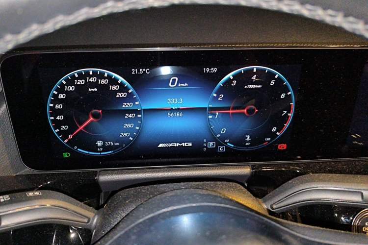 Used Mercedes-Benz GLA AMG 2021 AMG GLA 35 4MATIC Odometer Close Up