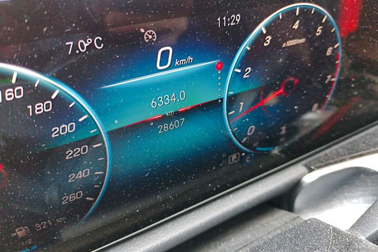 Used Mercedes-Benz GLB 2021 GLB 200 4MATIC Odometer Close Up