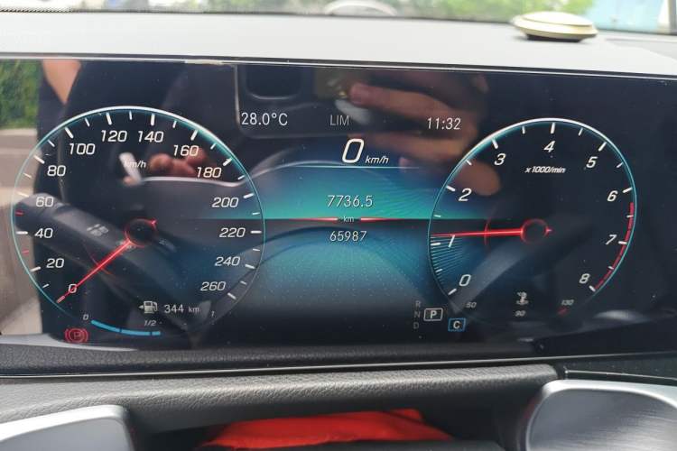 Used Mercedes-Benz GLB 2022 GLB 220 4MATIC Odometer Close Up