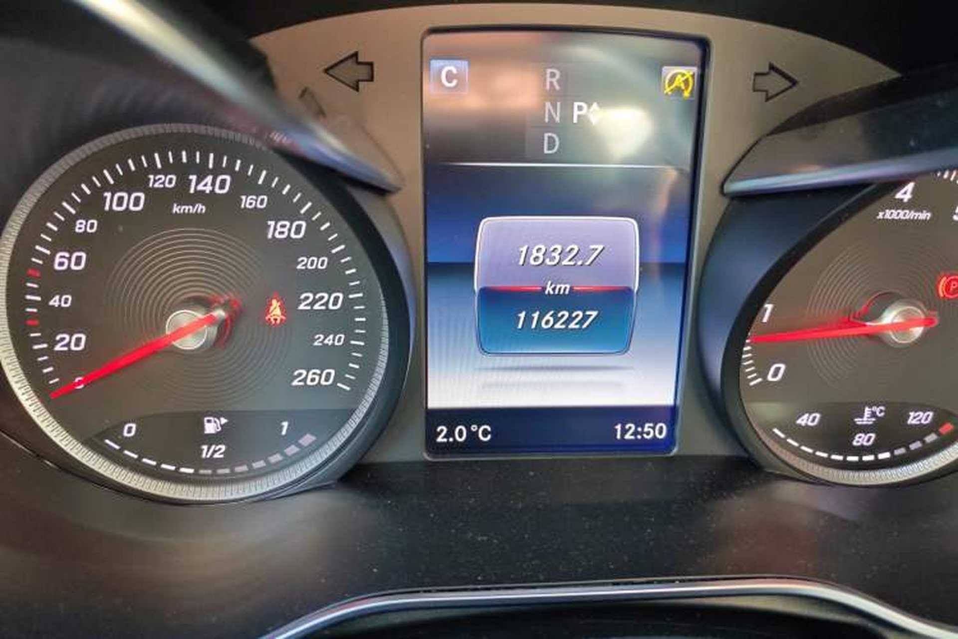 Used Mercedes-Benz GLC 2016 GLC 300 4MATIC Luxury Model Odometer Close Up