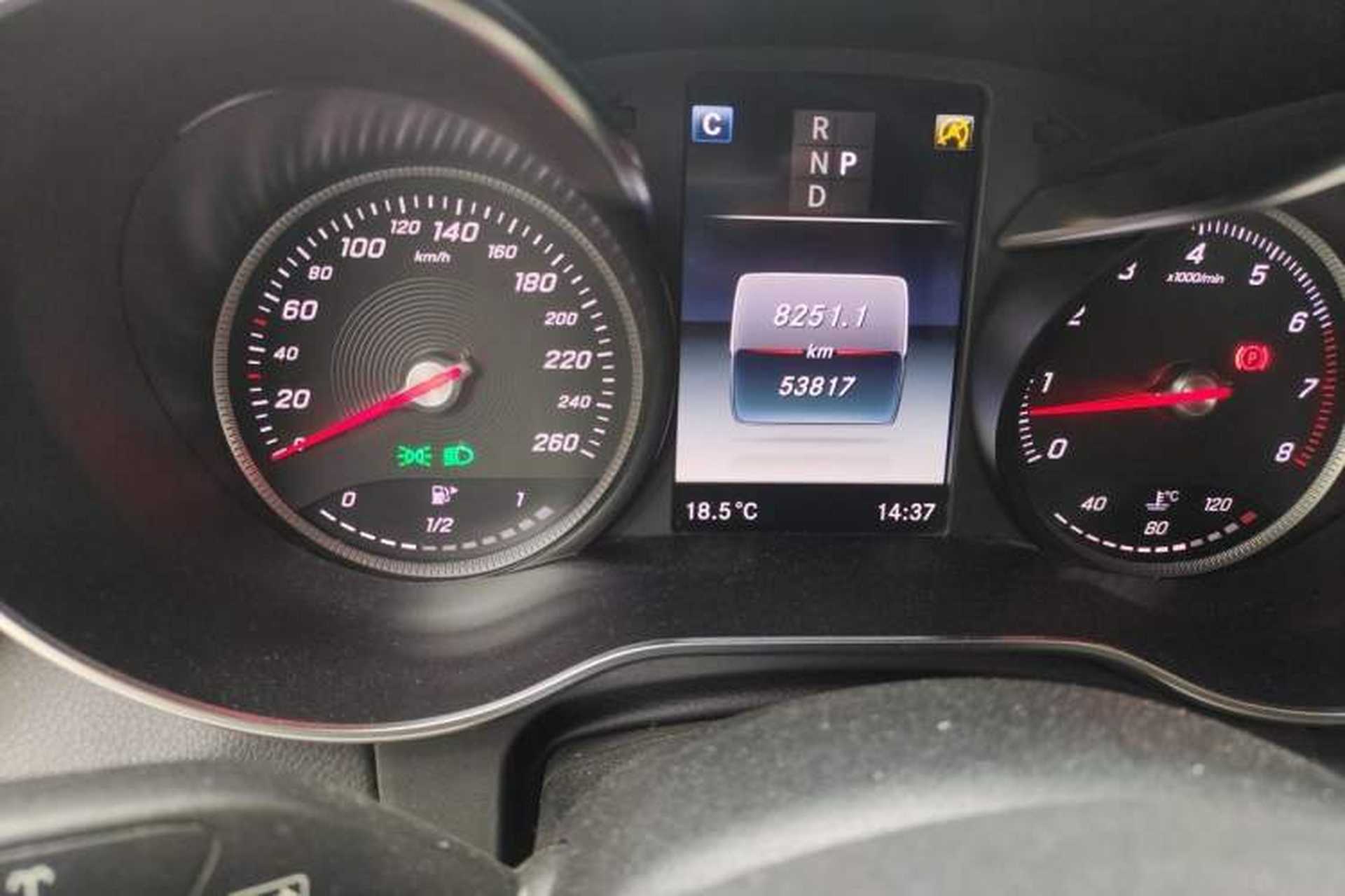 Used Mercedes-Benz GLC 2017 GLC 200 4MATIC Odometer Close Up