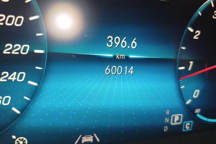 Used Mercedes-Benz GLC 2020 GLC 300 L 4MATIC Luxury Model Odometer Close Up