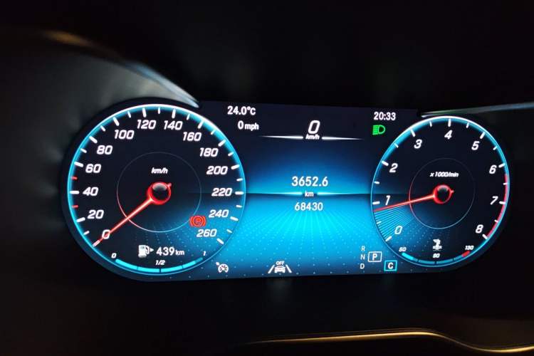 Used Mercedes-Benz GLC 2020 GLC 300 L 4MATIC Dynamic Edition Odometer Close Up