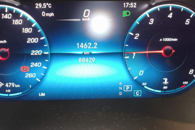 Used Mercedes-Benz GLC 2020 GLC 260 L 4MATIC Luxury Model Odometer Close Up