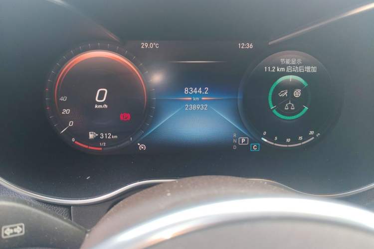 Used Mercedes-Benz GLC 2020 GLC 260 L 4MATIC Luxury Model Odometer Close Up