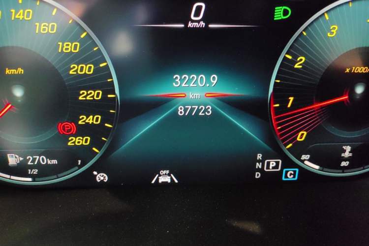 Used Mercedes-Benz GLC 2020 GLC 300 L 4MATIC Luxury Model Odometer Close Up