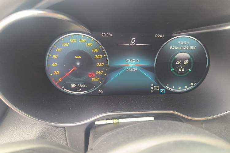 Used Mercedes-Benz GLC 2020 Facelifted GLC 260 L 4MATIC Dynamic Edition Odometer Close Up
