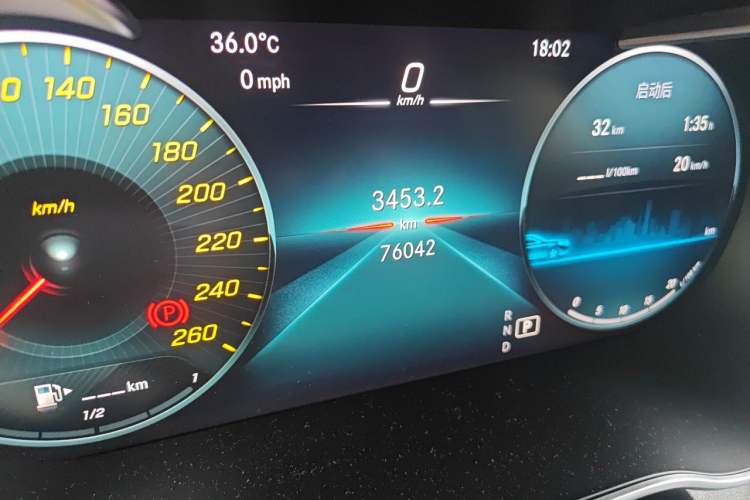 Used Mercedes-Benz GLC 2020 Facelift GLC 260 L 4MATIC Luxury Edition Odometer Close Up