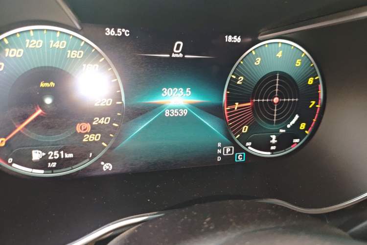 Used Mercedes-Benz GLC 2020 GLC 260 L 4MATIC Luxury Model Odometer Close Up