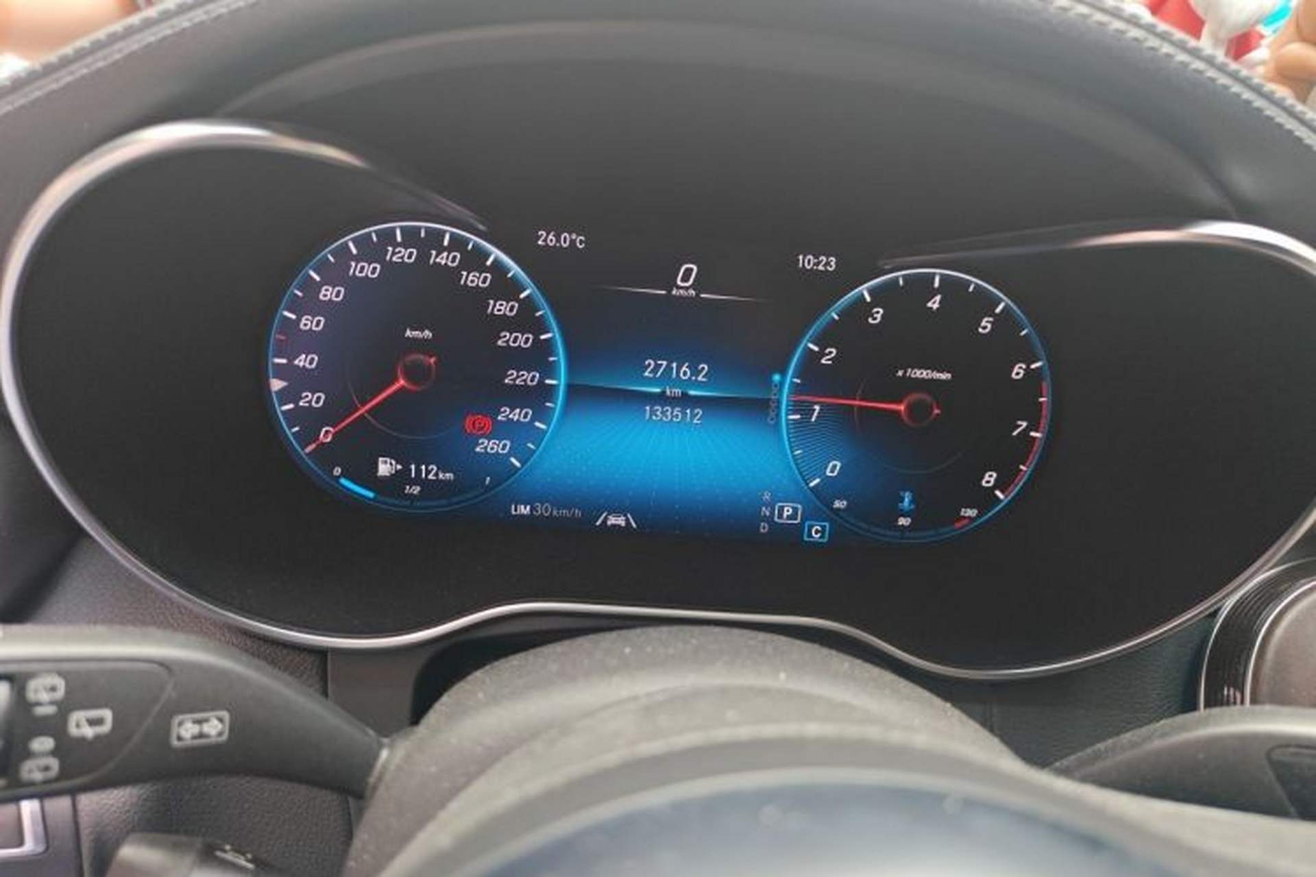 Used Mercedes-Benz GLC 2020 GLC 300 L 4MATIC Luxury Model Odometer Close Up