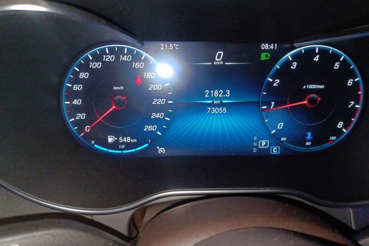 Used Mercedes-Benz GLC 2021 GLC 260 L 4MATIC Luxury Model Odometer Close Up