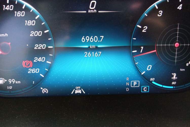 Used Mercedes-Benz GLC 2021 GLC 300 L 4MATIC Dynamic Model Odometer Close Up
