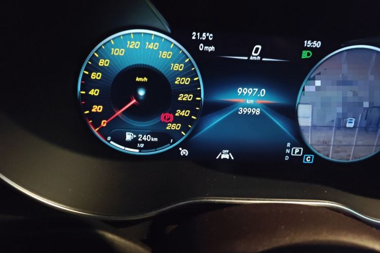 Used Mercedes-Benz GLC 2021 GLC 300 L 4MATIC Dynamic Model Odometer Close Up