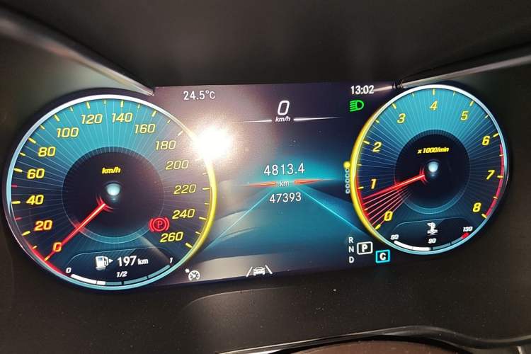 Used Mercedes-Benz GLC 2021 GLC 300 L 4MATIC Dynamic Model Odometer Close Up