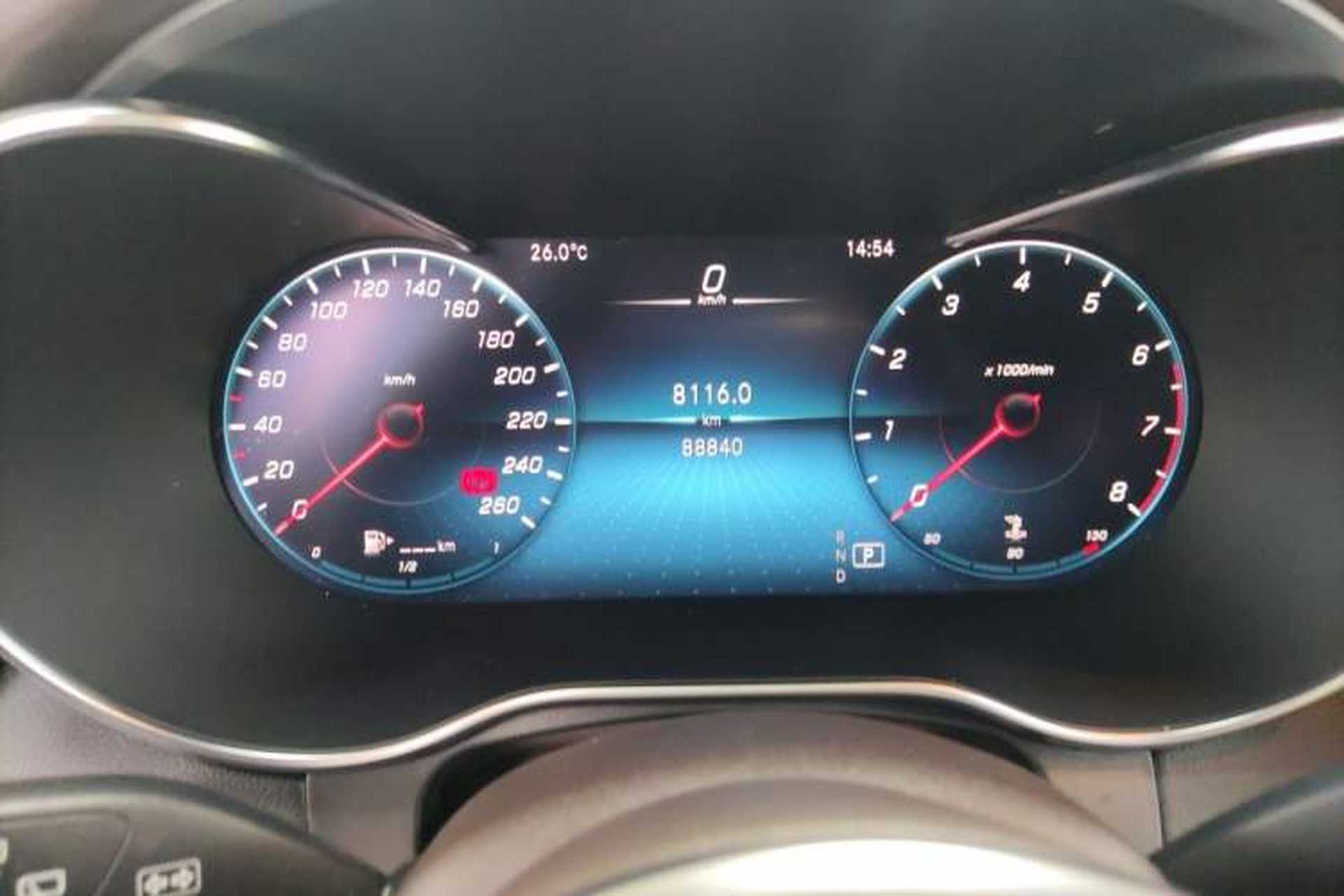 Used Mercedes-Benz GLC 2021 GLC 260 L 4MATIC Luxury Model Odometer Close Up