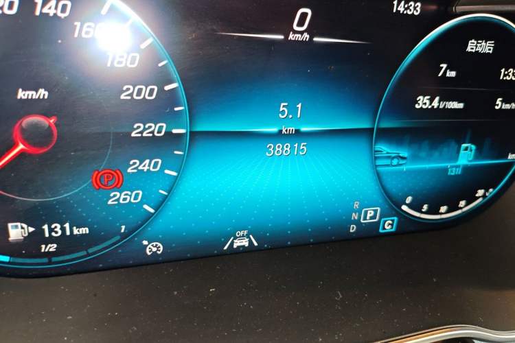 Used Mercedes-Benz GLC 2021 GLC 300 L 4MATIC Dynamic Model Odometer Close Up