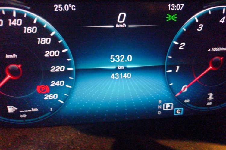 Used Mercedes-Benz GLC 2021 GLC 300 L 4MATIC Dynamic Model Odometer Close Up