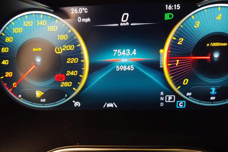 Used Mercedes-Benz GLC 2021 GLC 300 L 4MATIC Dynamic Model Odometer Close Up