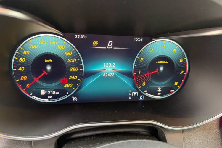 Used Mercedes-Benz GLC 2021 GLC 260 L 4MATIC Luxury Model Odometer Close Up