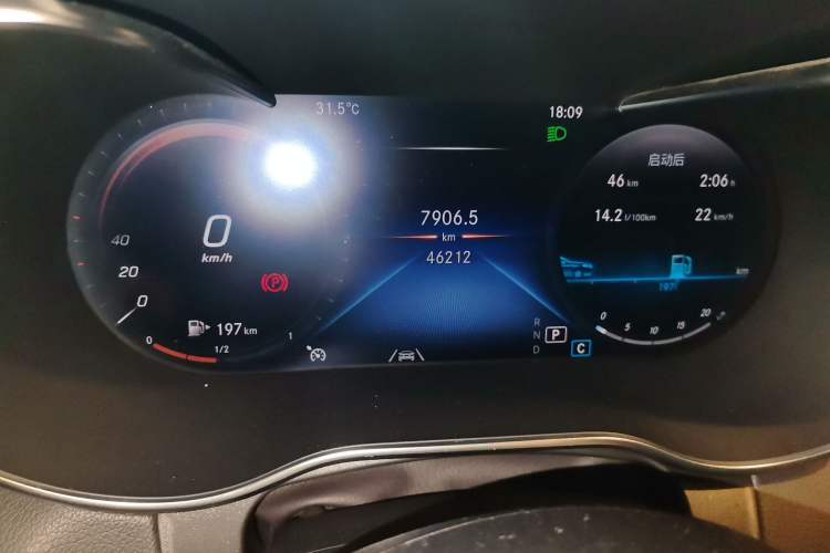 Used Mercedes-Benz GLC 2021 GLC 300 L 4MATIC Dynamic Model Odometer Close Up