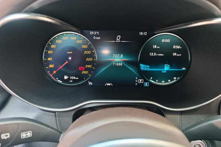 Used Mercedes-Benz GLC 2022 GLC 300 L 4MATIC Dynamic Model Odometer Close Up
