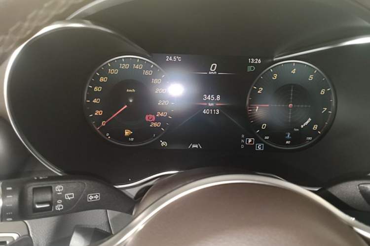 Used Mercedes-Benz GLC 2022 GLC 300 L 4MATIC Dynamic Edition Prestige Model Odometer Close Up