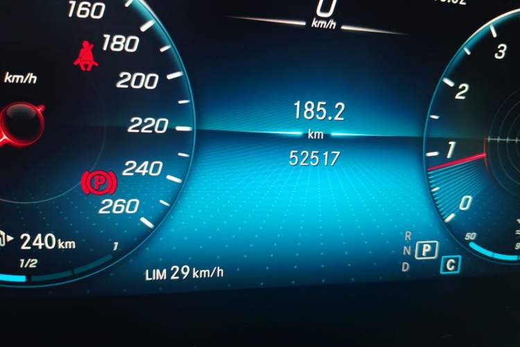 Used Mercedes-Benz GLC 2022 GLC 260 L 4MATIC Luxury Model Odometer Close Up