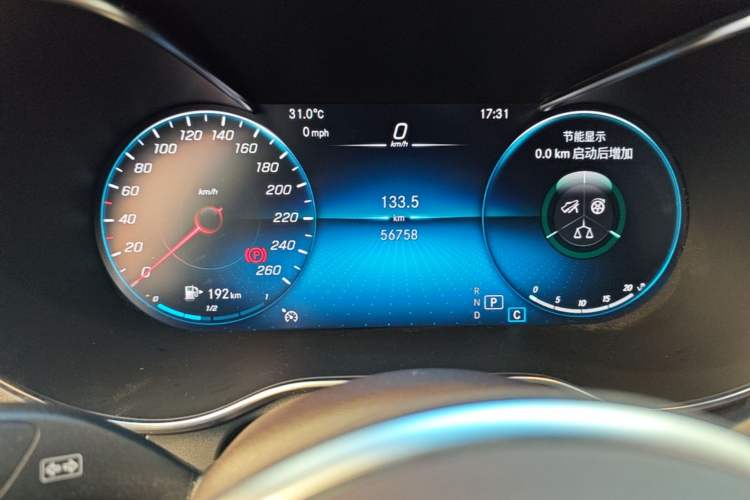 Used Mercedes-Benz GLC 2022 Refreshed GLC 300 L 4MATIC Dynamic Edition Prestige Version Odometer Close Up