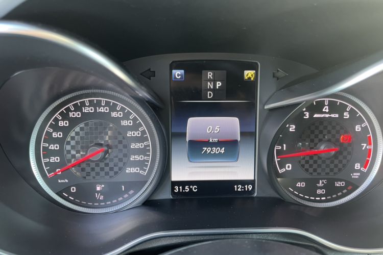 Used Mercedes-Benz GLC AMG 2017 AMG GLC 43 4MATIC Special Edition Odometer Close Up