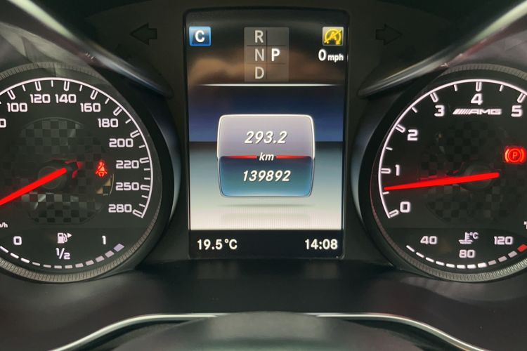 Used Mercedes-Benz GLC AMG 2017 AMG GLC 43 4MATIC Odometer Close Up