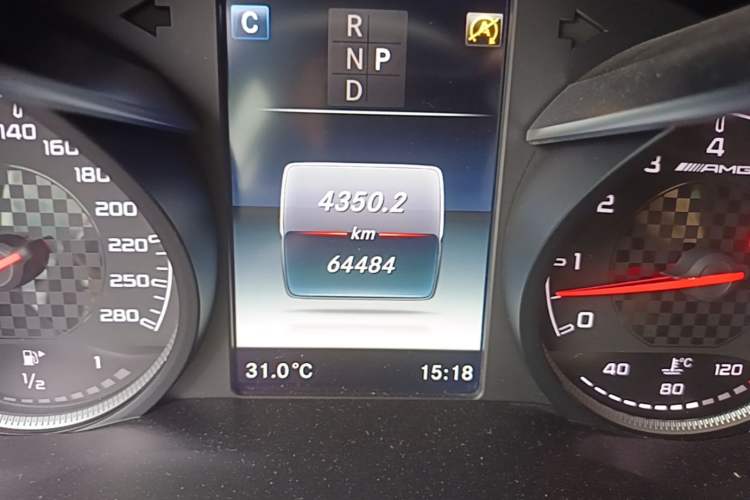 Used Mercedes-Benz GLC AMG 2017 AMG GLC 43 4MATIC Odometer Close Up