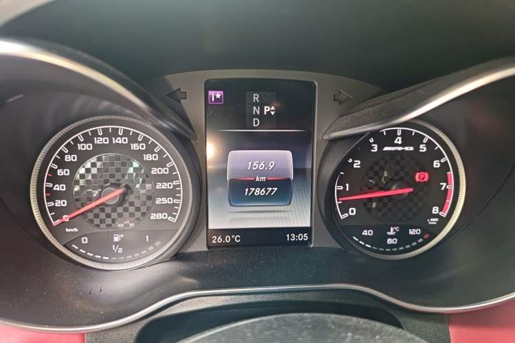 Used Mercedes-Benz GLC AMG 2017 AMG GLC 43 4MATIC Odometer Close Up