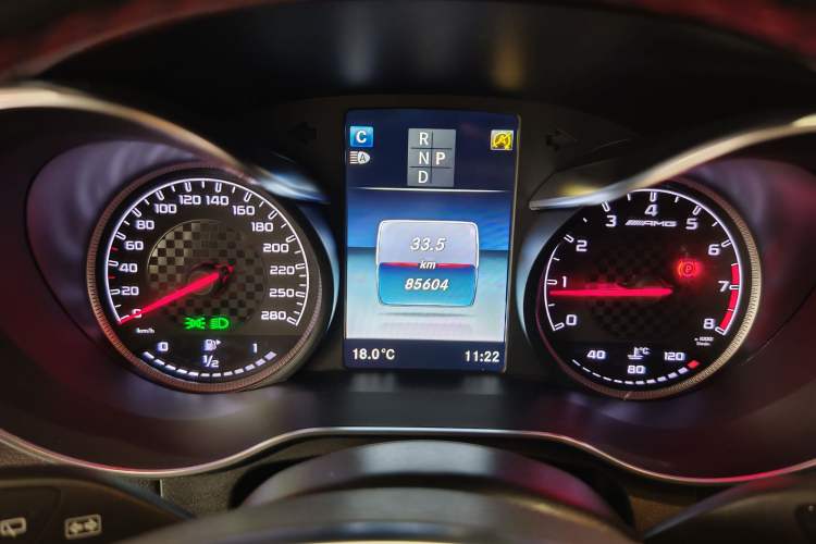 Used Mercedes-Benz GLC AMG 2017 AMG GLC 43 4MATIC Odometer Close Up