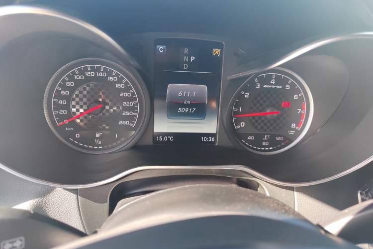 Used Mercedes-Benz GLC AMG 2017 AMG GLC 43 4MATIC Odometer Close Up