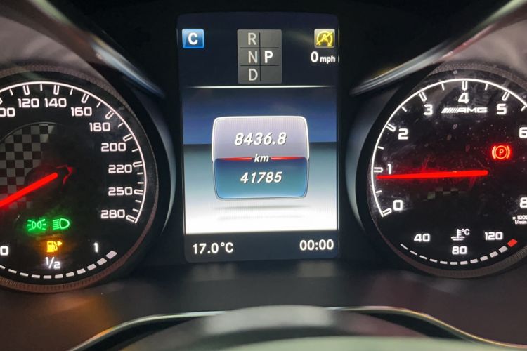 Used Mercedes-Benz GLC AMG 2017 AMG GLC 43 4MATIC Odometer Close Up
